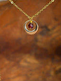 Geboortesteen ketting goud