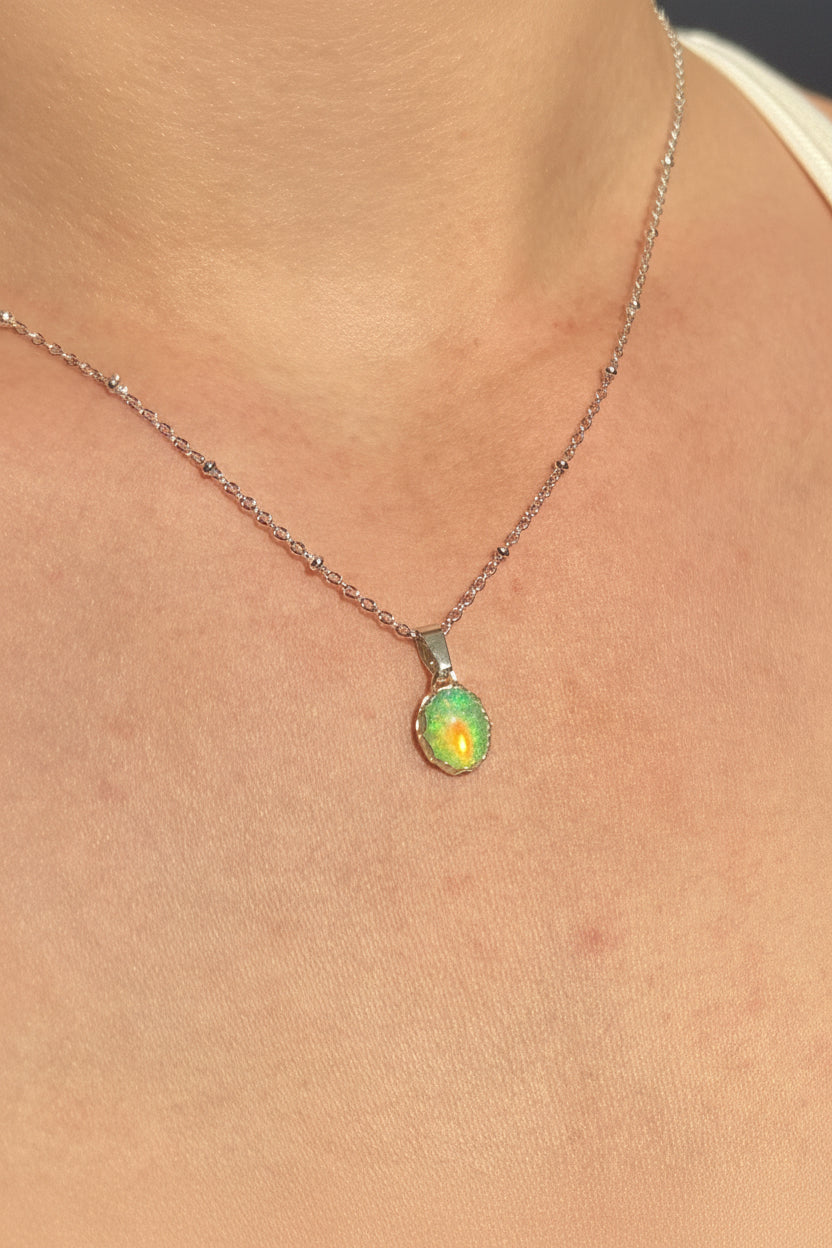 Magnolia ketting zilver