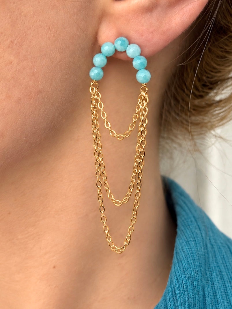 Aphrodite oorbellen goud