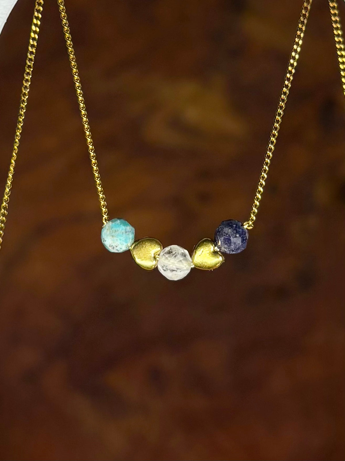 Meerdere geboortestenen ketting goud