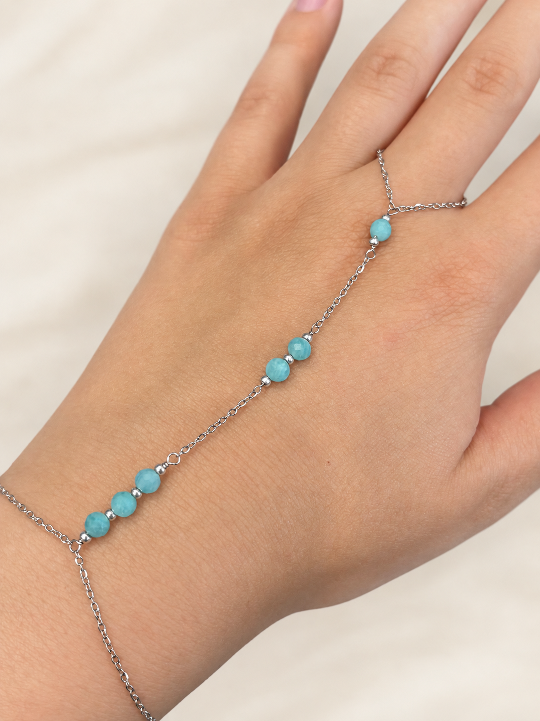 Diana hand chain zilver