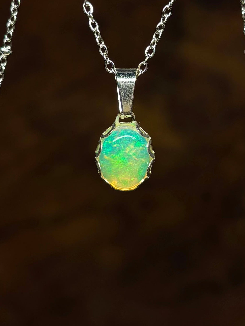 Magnolia ketting zilver