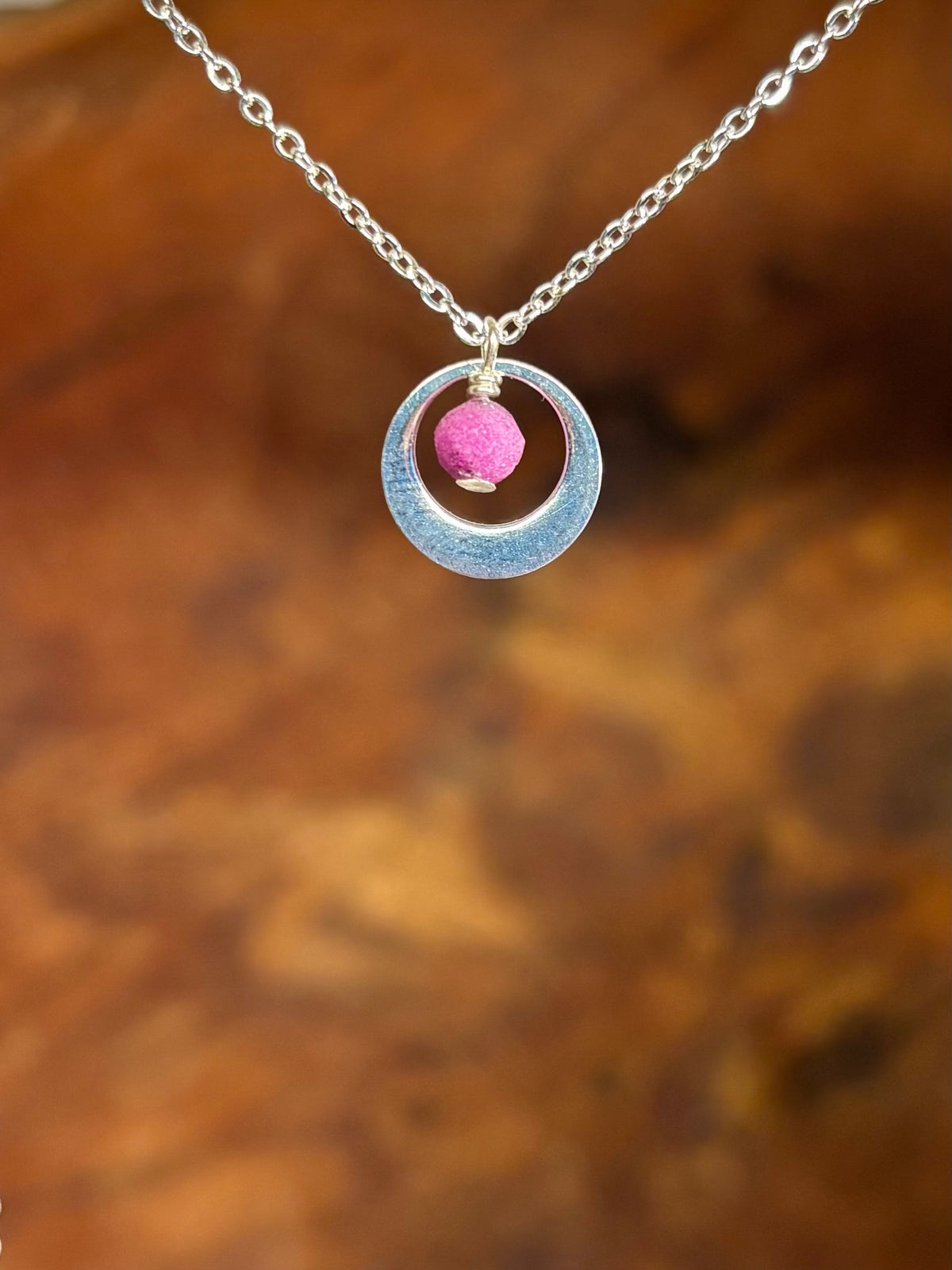 Geboortesteen ketting zilver