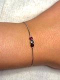 Meerdere geboortestenen armband zilver