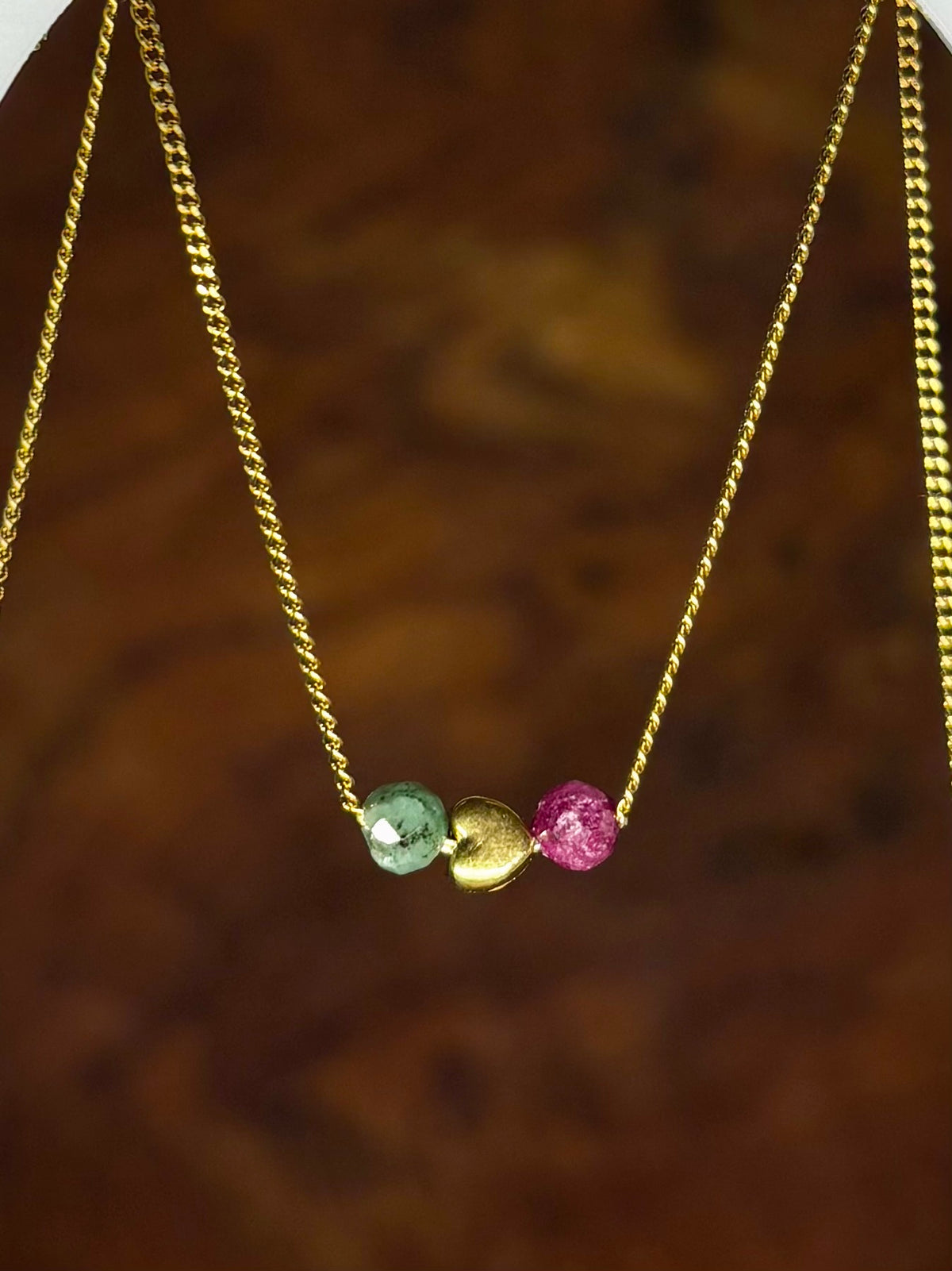 Meerdere geboortestenen ketting goud