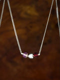 Meerdere geboortestenen ketting zilver